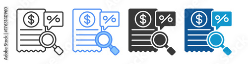 Expense Icon Set Multiple Style Collection