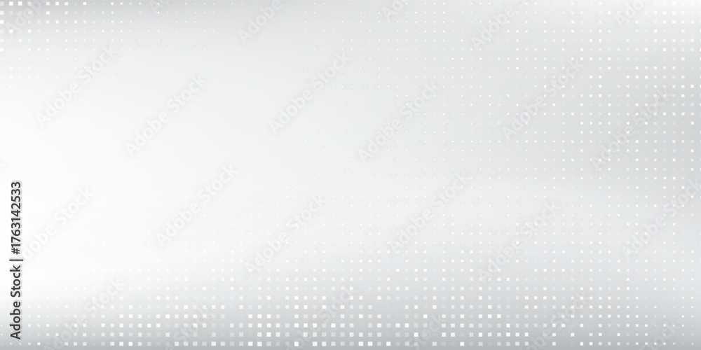 Fototapeta premium Dot rectangle transparant silver foil background with metal mirror texture. Chrome gradient surface with light modern abstract simple art