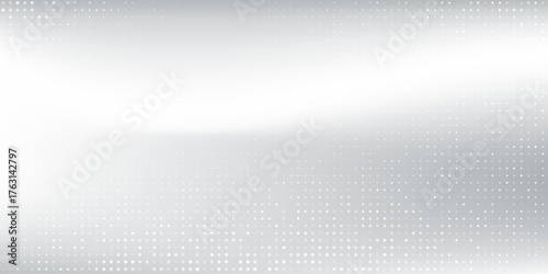 Dot silver foil background with metal mirror texture. Chrome gradient surface with light gloss abstract modern
