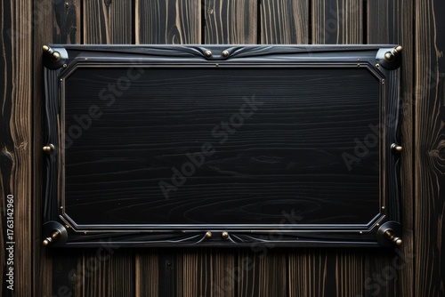 Blank signboard made of ebo...