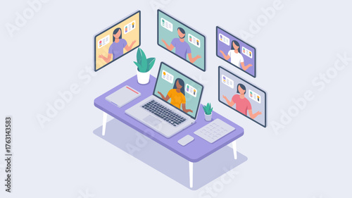 Remote team collaboration through video conference