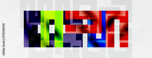 Pixelated text spells KERN. Colors include green, red, blue, purple. Background is white over black canvas. Simple design.