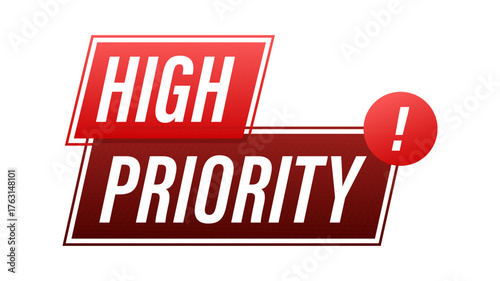 High priority information concept featuring red alert message