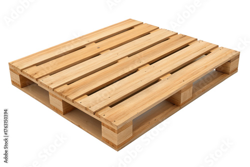 Wooden pallet isolated on transparent background, for transportation and storage use