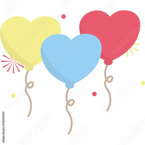 New Year Balloons Icon