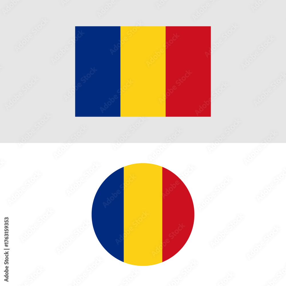 Fototapeta premium Romania Flag Vertical Tricolo...