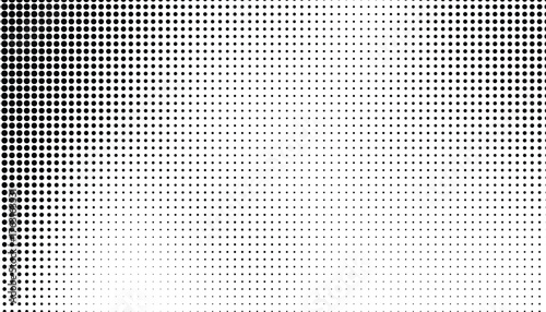 Abstract halftone wave dotted background. Futuristic twisted grunge pattern, dot, circles. Vector modern optical pop art texture.