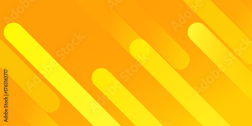 Abstract yellow background with smooth gradient waves and geometric shapes. Modern trendy vector design for banner, poster, website, presentation, brochure, digital template. Bright stylish backdrop.