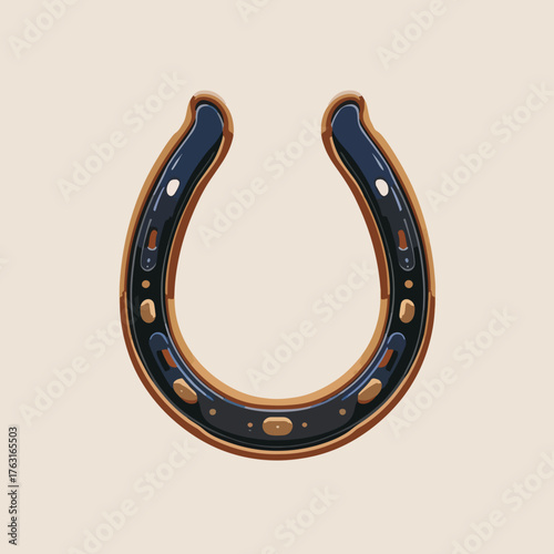 Classic horseshoe illustration a symbol of luck isolated on white background