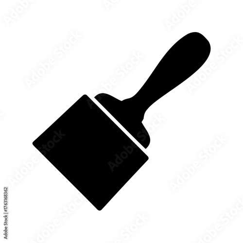 Black and white illustration of a putty knife used for home improvement