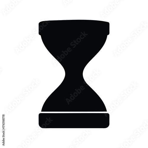 Monochrome Illustration of an Hourglass, symbolizing Time, Deadline, and Passing Moments