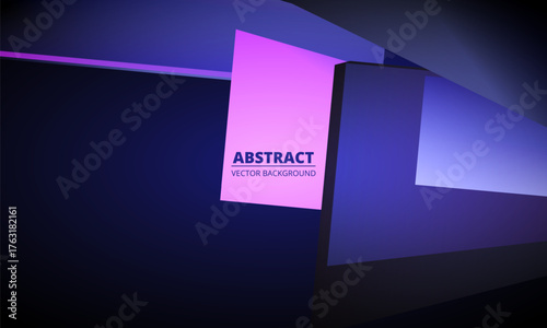 Abstract modern vector background with dark blue and pink geometric shapes. Vector illustration