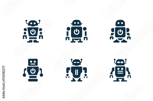 Futuristic Robot AI Symbol  