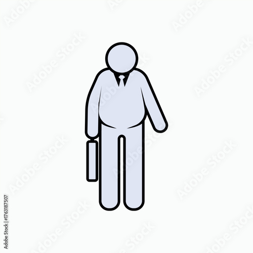 Middle Man Icon. Broker, Professional. Businessman Symbol. 