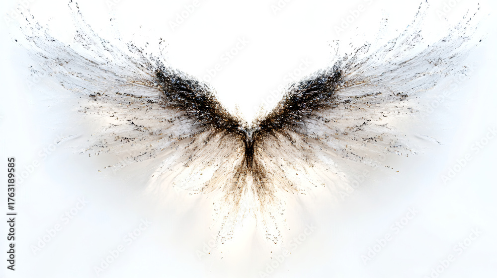 Fototapeta premium angel, flying, white, wing, beautiful, angel wings, gold, reiki, aura, divine, bliss, holy, spirit, gentle, healer, peace, background