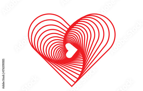 A bright red heart is a classic symbol of love and romance, perfect for a Valentine's Day design or wedding card