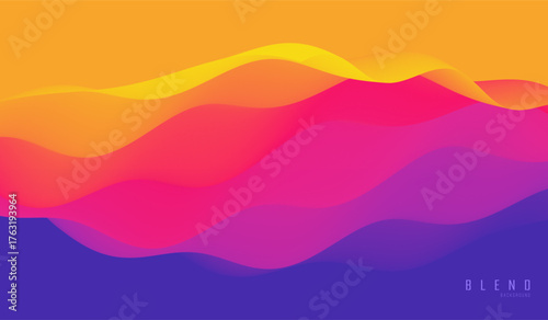 Wavy background. Dynamic wave. Vector illustration for banner, flyer, brochure, booklet, presentation or website design.