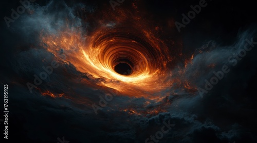 Fiery vortex in space