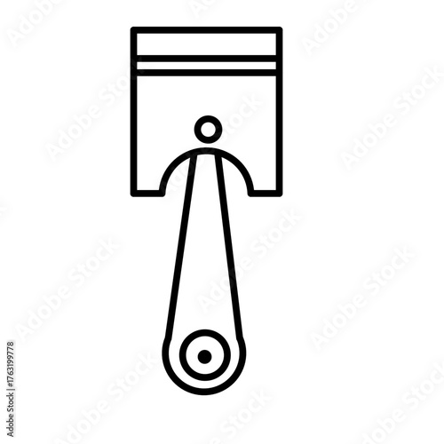 piston icon isolated on white background