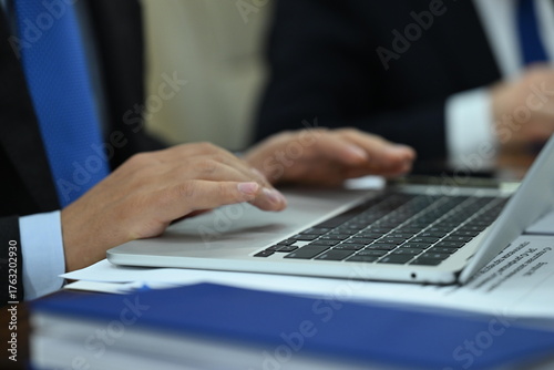 businessman working on laptop