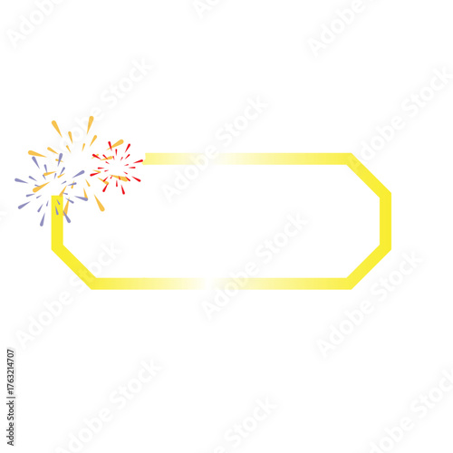 New Year Frame with Fireworks