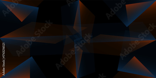 Abstract geometric dark blue and orange square theme overlap background wallpaper. llustrations vector modern art nice overlap