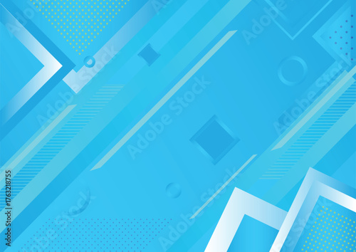 Dynamic Blue Geometric Abstract Background with Gradients