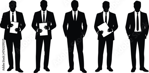 A group of businessmen silhouette