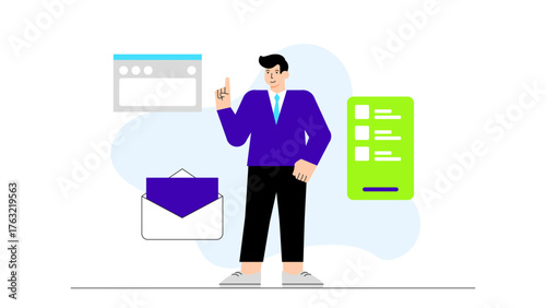 Product Team Managing Feature Requests from Users Flat Vector Illustration