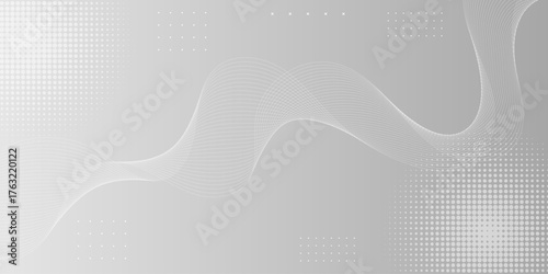 Gray abstract background with smooth wave flow, ideal for modern corporate and minimal visual design