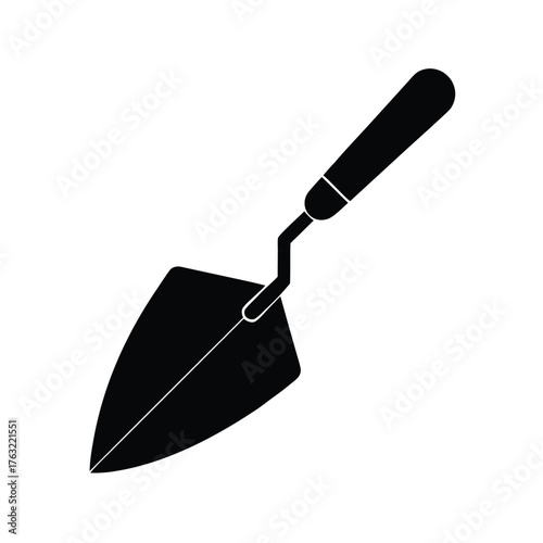 Flat Vector Icon Of Brick Trowel Construction