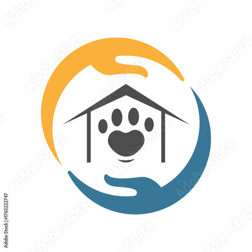 Pet shop logo icon design
