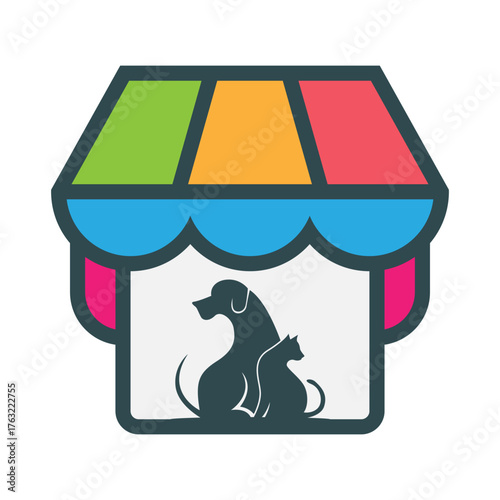 Pet shop logo icon design