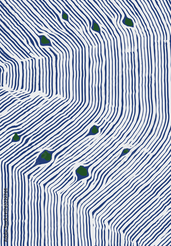 Hand drawn brush lines abstract flowing waterfalls with stones pattern, Japanese and ethnic wood carving, engraving, block print texture background, simple nature graphic for textile,  carpet