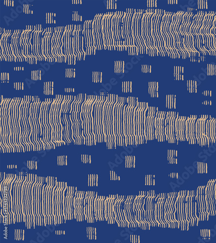 Abstract and creative hand drawn brush lines pattern, Japanese and ethnic wood carving, brushstroke texture background, simple graphic for textile, decoration