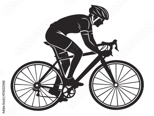 black cyclist riding bike silhouette clip art preview