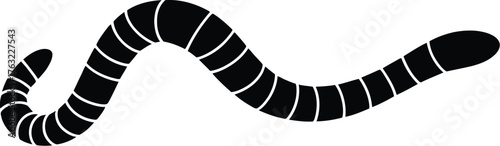 Worm Silhouette Vector Illustration Design