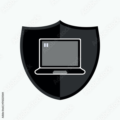 Device Protection Icon. Hardware Shielding Symbol. 