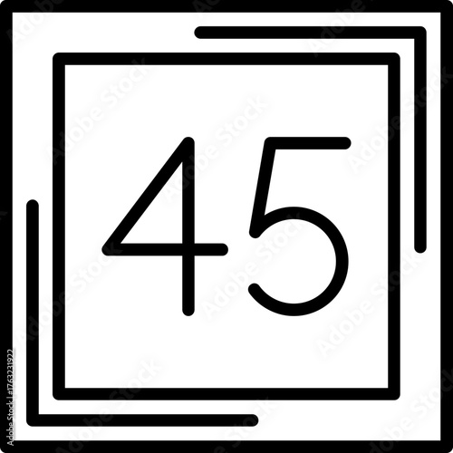 Forty five Icon