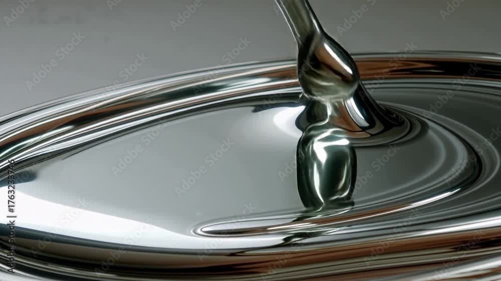 Elegant chrome centerpiece reflecting light beautifully in a modern design video, perfect for luxury branding and sophisticated product presentations