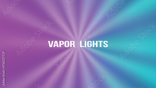Radial vaporwave neon light burst on colorful background