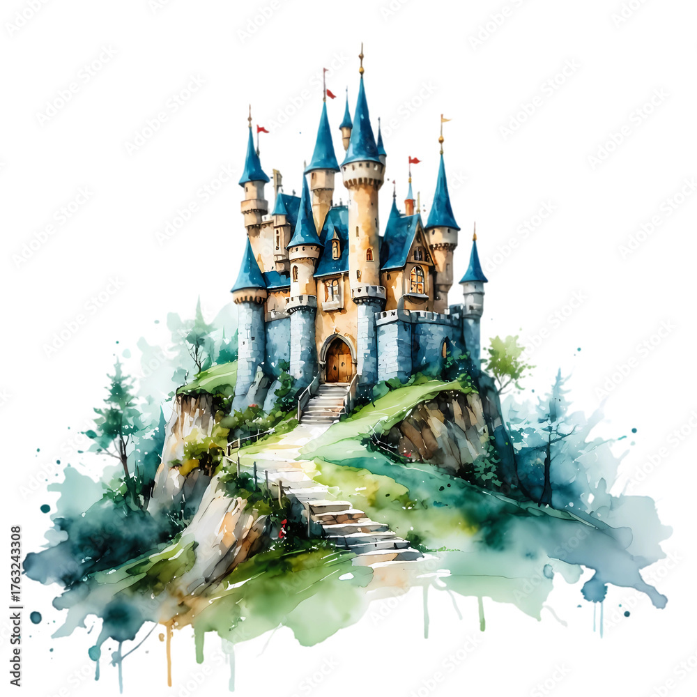 Obraz premium vector illustration of a castle