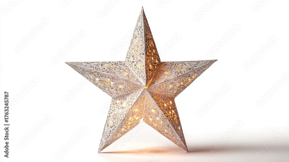 Obraz premium Decorative star light isolated on white background