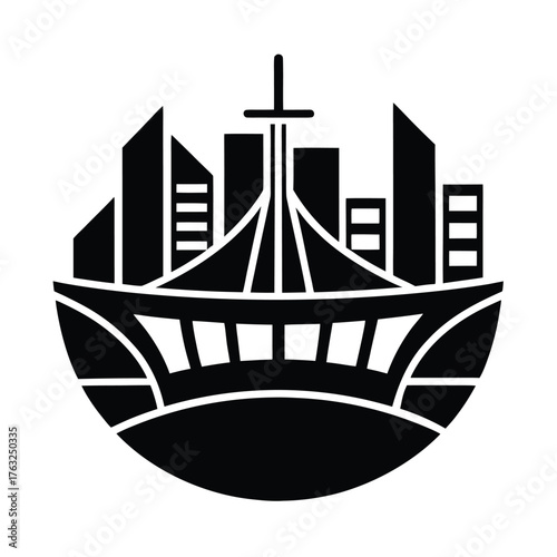 Brasilia Gradient City Vector