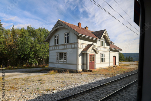 railway station along the most scenical track between Oslo and Bergen