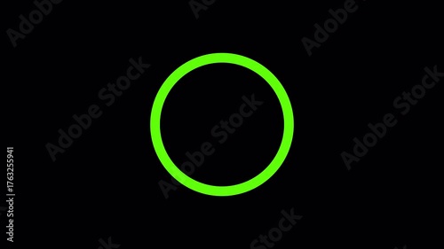 Green Circle Animation Video 4K