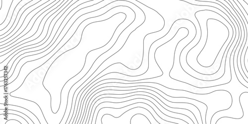 Topographic map background geographic line map with elevation assignments, Abstract digital topographic contour map concept space geometric strip grid line. contours vector illustration for geographic