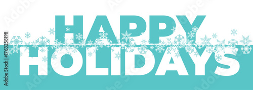 Happy holidays winter greeting card banner design