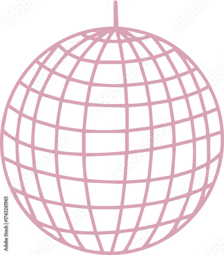 Bright pink globe decoration for a festive setting