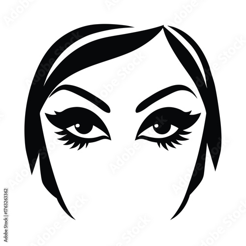 Bride Eyes Makeup Icon Design